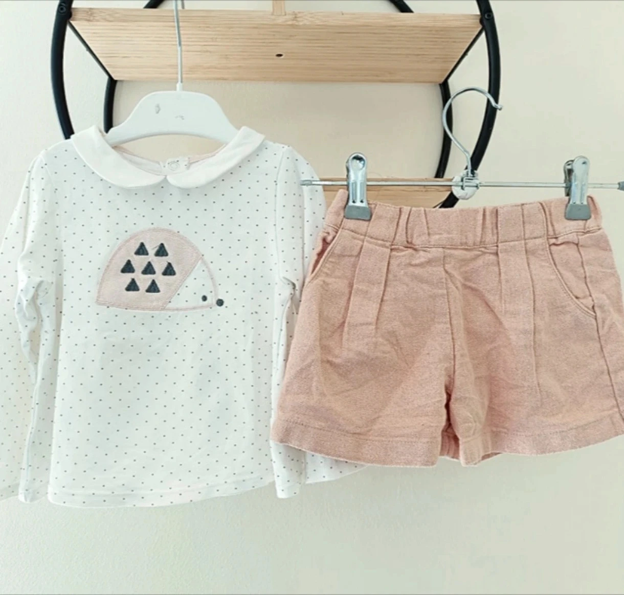 23 24 mois 2 ans ensemble teeshirt obaibi okaidi et short tape a l'oeil